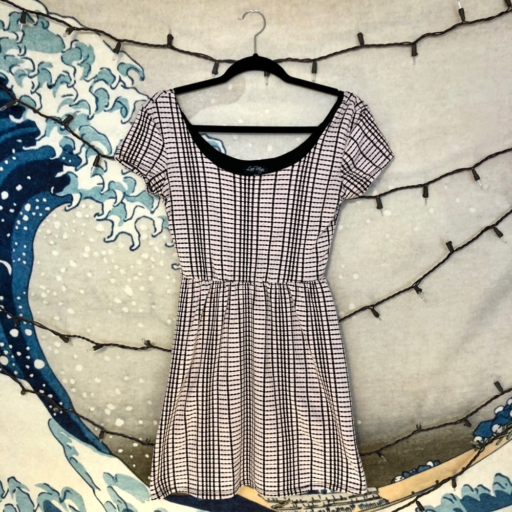 🌊 Love Reign Pink & Black Pattern Dress Size S